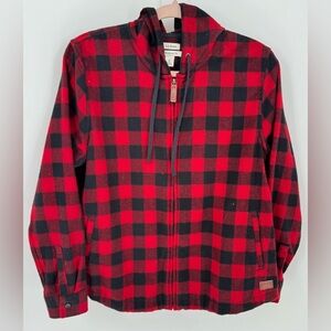 L.L. Bean Red and Black Buffalo Plaid Utility Jacket